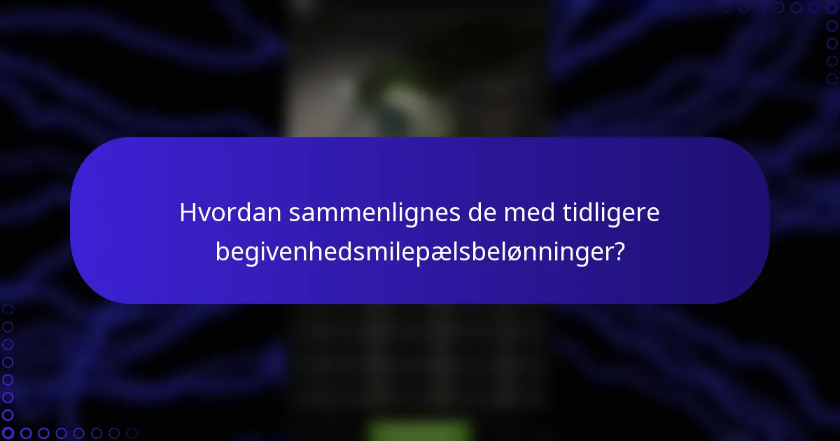 Hvordan sammenlignes de med tidligere begivenhedsmilepælsbelønninger?